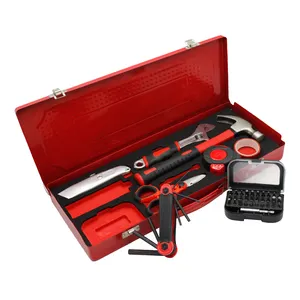 Automotive Hand Tools 41pcs Herramienta Multi-function Utility Knife Set CRV Claw Hammer With Iron Tools Set Box