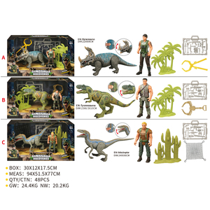 Với mô hình con người Đồ chơi nhựa di chuyển khủng long Thợ Săn trò chơi - Product Image 5