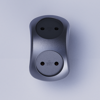 Mini adaptateur de prise russe non-terré, forme triangulaire, 10A, 2 prises, indice IP20, extenseur électrique compact résidentiel