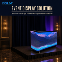 Support de table pliable compact Vislat avec écran LED pour DJ, écran vidéo portable étanche ultime pour mobile