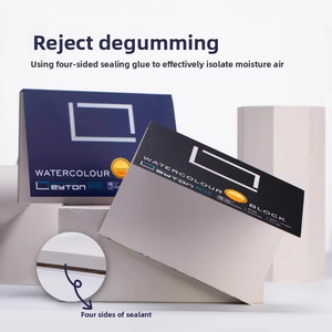 <span class=keywords><strong>Leyton</strong></span> LD3733 Carnet de dessin aquarelle 100% coton 18*12.5cm Portable Dessin 4 côtés collés 300G Impression numérique rugueuse - Product Image 4