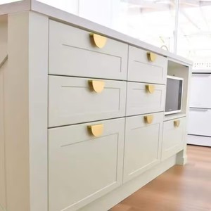 Half Round Cabinet Handle Aluminum Alloy Minimalist Design For Drawer And Cabinet <b>Door</b> Durable Finish - Product Image 2