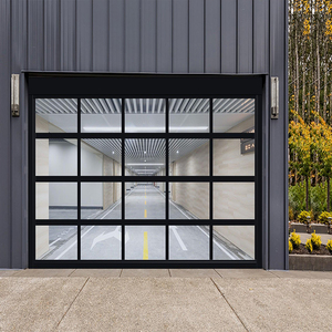 Ventanas de vidrio tintado con espejo transparente de aluminio personalizado, puerta de garaje seccional de vidrio enrollable automático - Product Image 3