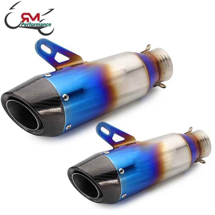 Acrapovich-tubo de Escape de fibra de carbono para motocicleta, silenciador de 250cc, 350cc, 600cc, para Nmax Tmax530, Msx125, GSR600