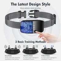 Neues Verbessertes Farbdisplay Wasserdichtes IP67 Anti-Bell-Kontrollhalsband für Hunde Vibration 4 Modi Wiederaufladbarer Akku Umweltfreundlich