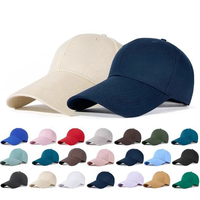 Venta caliente gorra de béisbol promocional personalizada al por mayor para hombres de moda de algodón sólido liso sombrero de tela Oxford estilo Dobby Dot