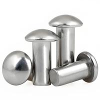 Rivets pleins à tête ronde DIN 660 haute durabilité en acier au carbone/inox/aluminium pour l'assemblage d'équipements industriels en tôle