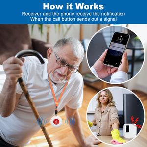 Daytech mới đến tuya Wifi hoảng loạn nút SOS Vòng đeo tay người già báo động khẩn cấp đồng hồ không dây RF 433Mhz Hệ thống an ninh nhà - Product Image 3
