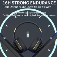 Headset Gaming Nirkabel H6 Lipat Bluetooth Over Ear, Headset Gaming Stereo Bass Dalam LED RGB Berkabel & Nirkabel