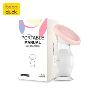 Boboduck bomba manual de leite materno, novo estilo, portátil, leite materno, grande coletor de leite materno