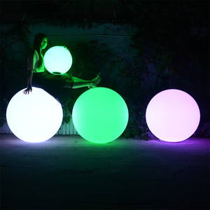 Boule lumineuse LED magique PE, 16 couleurs changeantes, <span class=keywords><strong>décoration</strong></span> extérieure pour Halloween et Noël, étanche IP65, batterie rechargeable - Product Image 2