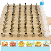 Ensemble de pâtisserie circulaire de 66 pièces : Plateau tournant pour gâteaux, douilles de décoration, poches à douille en TPU et spatules à beurre