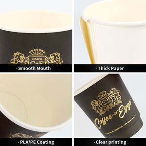 Gobelets en papier biodégradables et compostables personnalisables, directement de l'usine, fournisseur de gobelets à café jetables - Product Image 4
