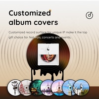 Boîte à musique rétro, basses de haute qualité, mini haut-parleur sans fil portable en métal avec lumière LED clignotante