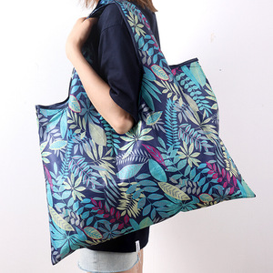 Tùy Chỉnh Xách Tay Có Thể Gập Lại Oxford Vải Lưu Trữ Mua Sắm Túi Giản Dị Túi Xách Cho Du Lịch Dã Ngoại Mua Sắm Môi Trường - Product Image 3