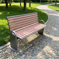 Banc de jardin moderne en HDPE durable, résistant à l'eau, 3 places, pour hôtels, patios, parcs et jardins