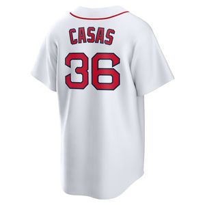 Vente en gros de maillots de baseball des Red Sox de Boston brodés # 34 <span class=keywords><strong>David</strong></span> <span class=keywords><strong>Ortiz</strong></span> # 19 Roman Anthony # 7 Vêtements de softball Masataka Yoshida - Product Image 5