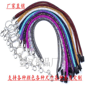 Diamond-encrusted fishing net neck rope, retractable diamond-encrusted rhinestone lanyard, badge clip, crystal <b>ID</b> card <b>holder</b>, - Product Image 5