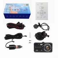 Vente en gros 4 pouces IPS écran tactile voiture boîte noire 1080P Full HD DVR caméra de bord à double objectif avec enregistrement en boucle pour les voitures