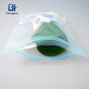 Custom Patterned Transparent Food Storage Bags Pe Zipper Rectangle For Refrigerator Home Use Picnic - Product Image 2