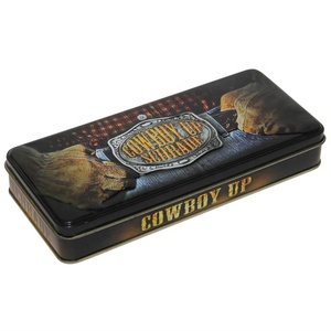knife Gift Metal tin Box With Emboss on lid for tool