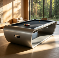 Table de billard moderne 8 pieds et 9 pieds, design carré simple, avec plateau en ardoise, pour intérieur et extérieur, modèle 2026, en promotion