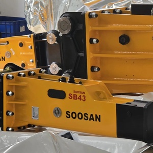 Martillo Hidráulico Tipo Caja SOOSAN SB 43 para Excavadoras Mini de 6-9 Toneladas, Retroexcavadoras, Minicargadoras, Motor con 1 Año de Garantía - Product Image 1