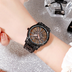 European and American style Roman numeral dial fashionable and elegant diamond-encrusted women's <b>watch</b> - Product Image 3