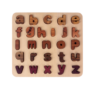 Tavola Montessori in Inglese per Bambini, Alfabeto ABC, Numeri, Giocattoli Educativi per l'Apprendimento, Puzzle 3D in Legno - Product Image 6