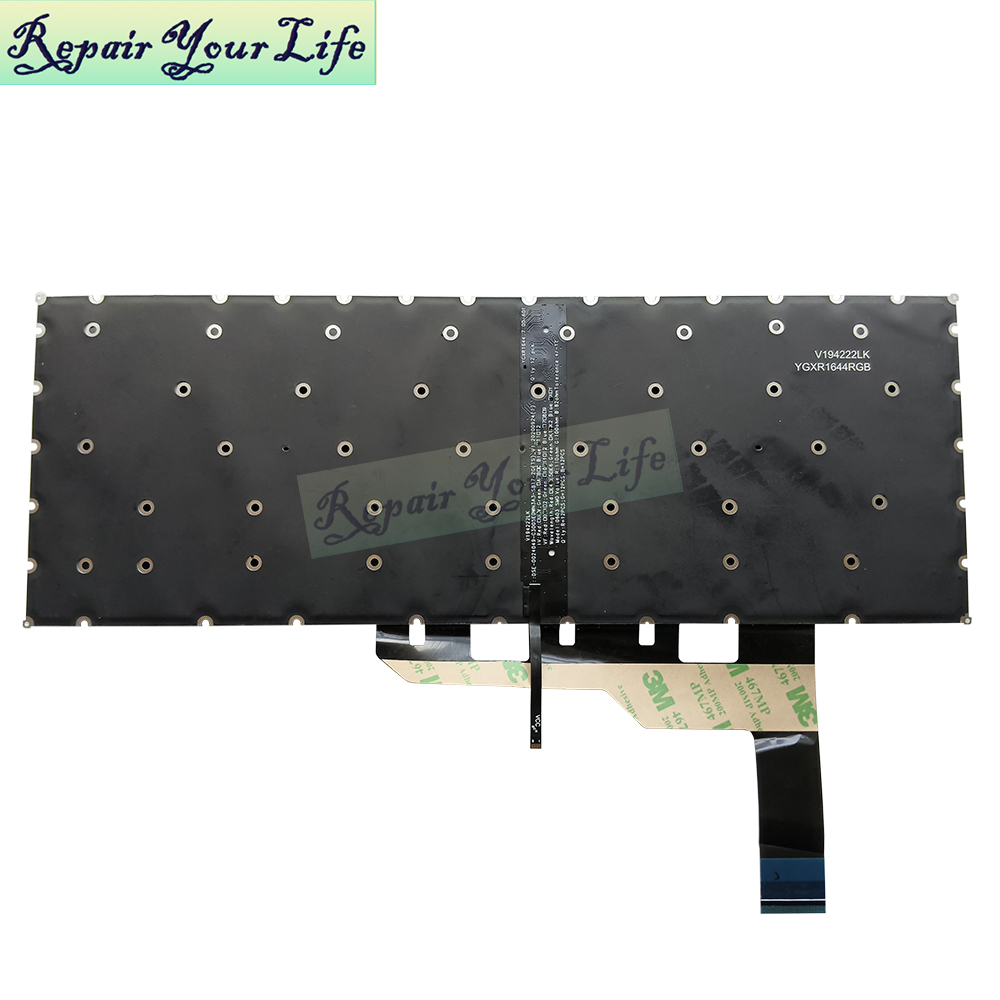 Mi RU-US English Laptop Keyboard for MSI GE66 Raider with RGB Backlight