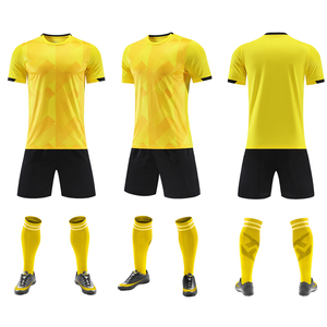 Groothandel snel drogende Spandex/Polyester voetbaltenues voor heren en dames, nieuw ontwerp, hittetransfer bedrukt, korte mouwen - Product Image 6