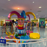Manège à chaises volantes rotatives sur le thème des clowns en fibre de verre pour enfants, destiné aux parcs d'attractions et centres commerciaux