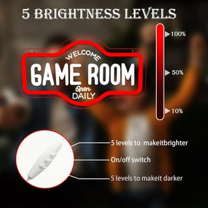 Letreros de neón LED para sala de juegos, regulables, alimentados por USB, luz ambiental, decoración para escaparates, luz indicadora de calle, personalizables, 5v - Product Image 1
