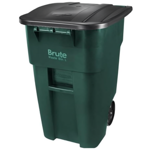 Bidone per Rifiuti Brute 189,3 L Verde con Coperchio Nero e Ruote per Uso Esterno - Product Image 2