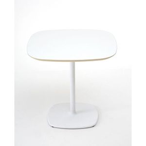 Tavolo quadrato in legno bianco con Base in ghisa e piano laminato multistrato 70x70 cm H.74 modello BL0070B - Product Image 6