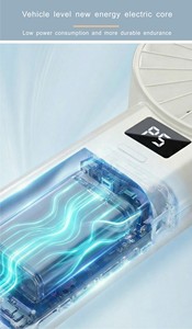 Factory Wholesale Handheld Personal <b>Cooler</b> Fan 1200mAh Rechargeable <b>Mini</b> ABS Fans with LED Display Adjustable Wind Speed Turbo - Product Image 5