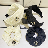 Acessórios para cabelos, faixa de cabelo de luxo com estampa de camélia, acessórios para cabelos