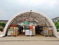 Carpa de Almacenamiento Comercial de Doble Estructura, Carpa Tipo Domo para Almacén, Estructura de Tela, Salón Arqueado Redondo