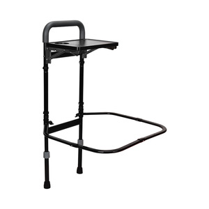 Barre de lit avec éclairage, hauteur 112,5 cm, pour personnes âgées, usage domestique, design droit noir - Product Image 2