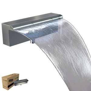 Fontaine murale de jardin extérieure avec <span class=keywords><strong>cascade</strong></span> en acier, matériau de construction métallique, design durable et attrayant - Product Image 1