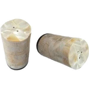 PARIJAT Artisanat Unique Mère Perle Salière Poivrière Ensemble Élégant Distributeur Bar Cuisine Vaisselle pour Restaurants Hôtels - Product Image 6