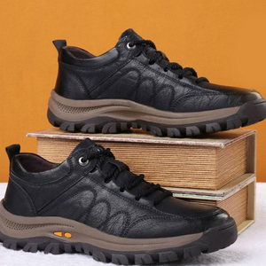 Мужские однотонные кроссовки из искусственной кожи на шнуровке - Product Image 2