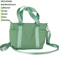 Tas Tote Wanita 2-in-1 Multi Kantong, Tas Selempang Bahu, Kapasitas Besar, Tas Kerja Santai, OEM ODM Logo Custom