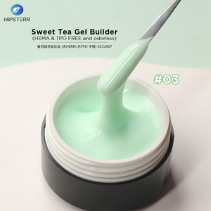 HEMA & TPO FREE Sweet Tea Gel <b>Builder</b> Colored Spring Nail Extension Gel 15ML No Heat <b>Builder</b> Nail Construction Gel Custom Logo - Product Image 1