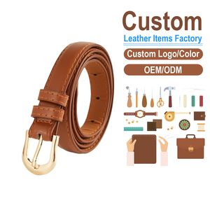 Cinturón de Cuero PU para Mujer al por Mayor – Suministro Directo de Fábrica con Hebilla Dorada y Detalle Cosido - Product Image 2
