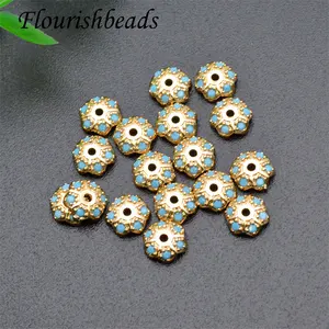 Jewelry Accessories Nickel Free Anti Fading Gold Plated Flower Beads for Jewelry Charm Pendant Earring Making