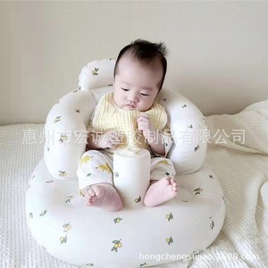 Inflatable Baby Chair Portable Bath Seat 0-12 Months Anti Fall Training Sofa Outdoor Use - Product Image 3