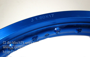 Jantes avant en alliage d'aluminium pour vélo, 1.60x x <span class=keywords><strong>17</strong></span> pouces, 32 rayons, moyeu de roue, pour KLX CRF KTM Kayo Apollo bose bose Pit Bike - Product Image 4