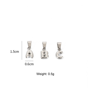 Abalorios de Alfabeto con Forma de Globo |   Colgantes de Letras Iniciales de la A a la Z en Mini Burbuja, Chapados en Oro PVD de 18K, de Acero Inoxidable, para Fabricación de Joyería DIY - Product Image 6
