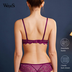 Weiyesi Hi Quality <strong>Bra</strong> Sexy Fancy Lace Double Padded <strong>2</strong> Cup <strong>Size</strong> <strong>Bigger</strong> Push up <strong>Bra</strong> for Saggy Women - Product Image 2